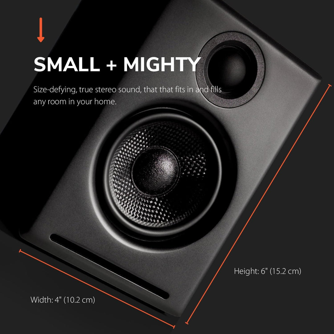 Audioengine A2+ 60W Aktiver Desktop-Lautsprecher | Integrierter DAC &amp; Analogverstärker | Direkter US