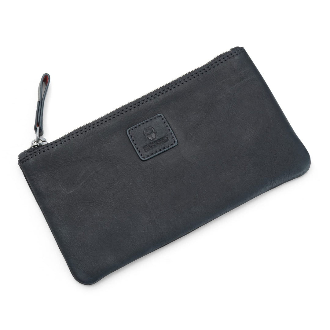 DONBOLSO Federmappe Valencia Leder für Damen und Herren Vintage Schwarz L, Vintage Schwarz L
