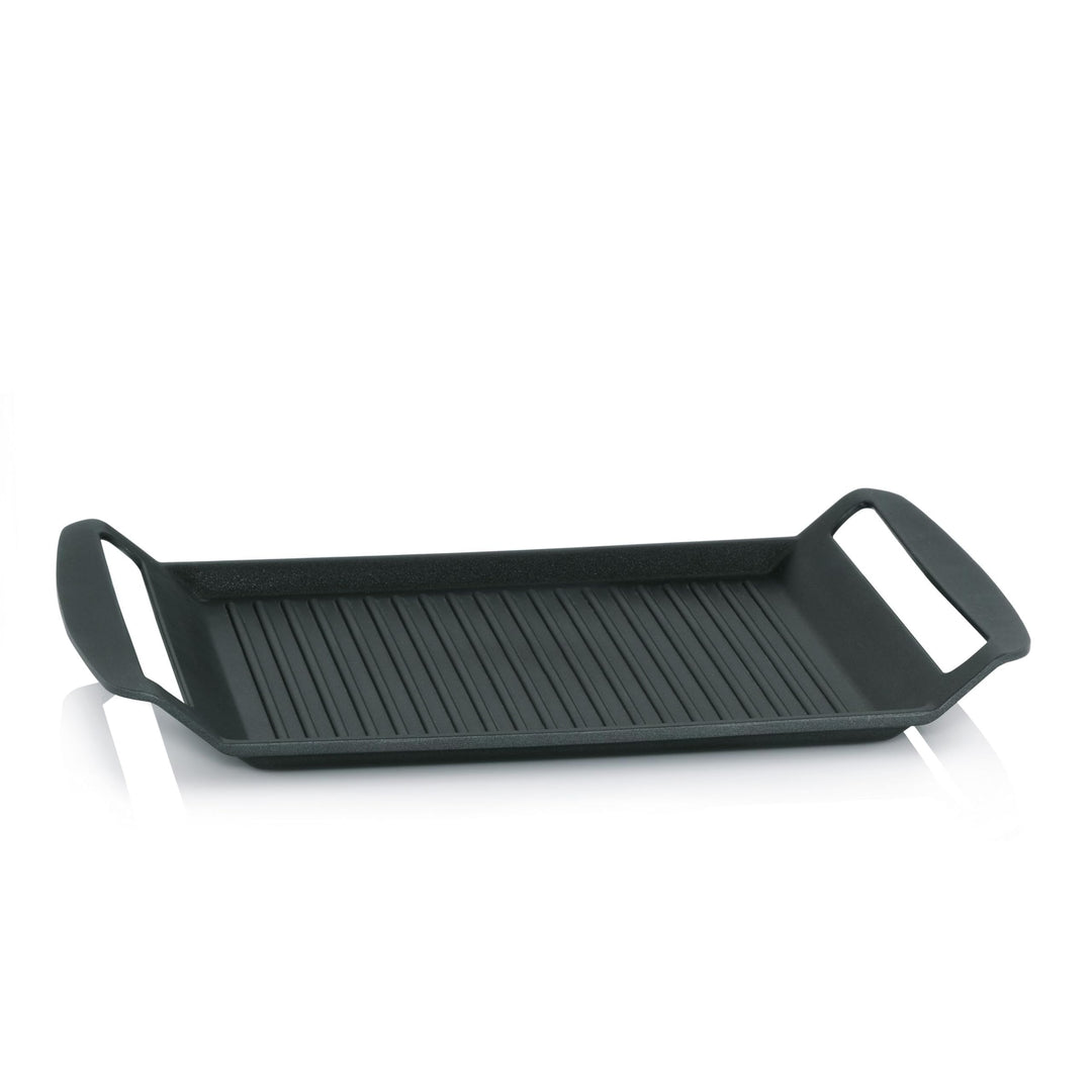kela 11564 Grillplatte für den Herd, Aluguss 5 mm, Induktionsgeeignet, 30 x 24 cm, Kerros Grill-Plat
