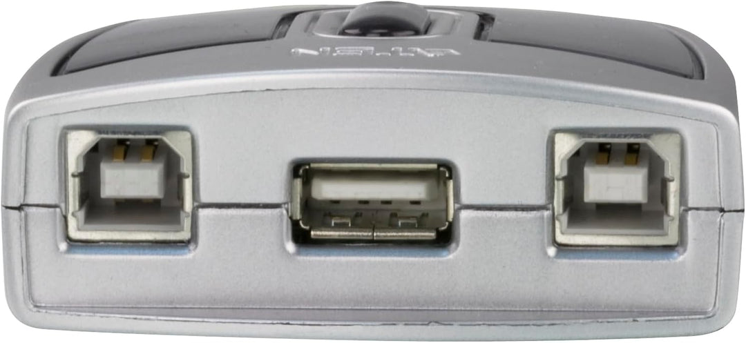 ATEN 2-Port USB 2.0 Peripheral Switch, Schwarz, Silber