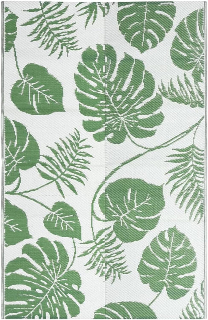 Gecheer Outdoor Teppich Doppellagiges Jacquard-Muster Balkon Terrasse Garten Aussenteppich Balkontep