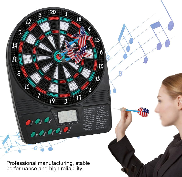 Elektronische Dartscheibe, Elektronischer Dart, Soft-Dartscheiben-Set mit Automatischer Wertung, Fam