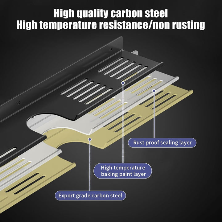 Spülbecken Organizer, Hängend Duschablage Ohne Bohren, Kohlenstoffstahl Wandmontage Duschregal, Dusc