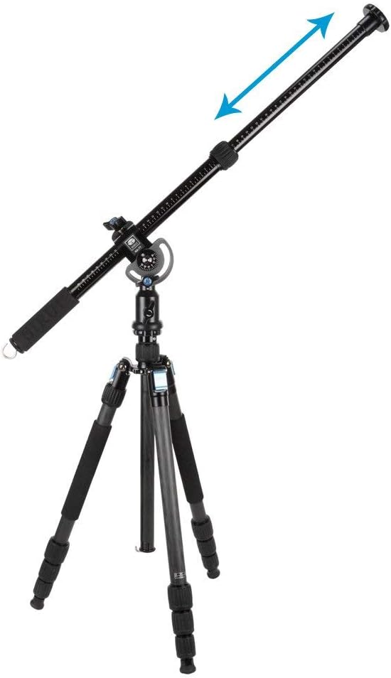 Sirui HA-77 Teleskop-Auslegearm (Horizontalarm 77 cm mit Lasthaken, Belastbar bis 5 kg) schwarz