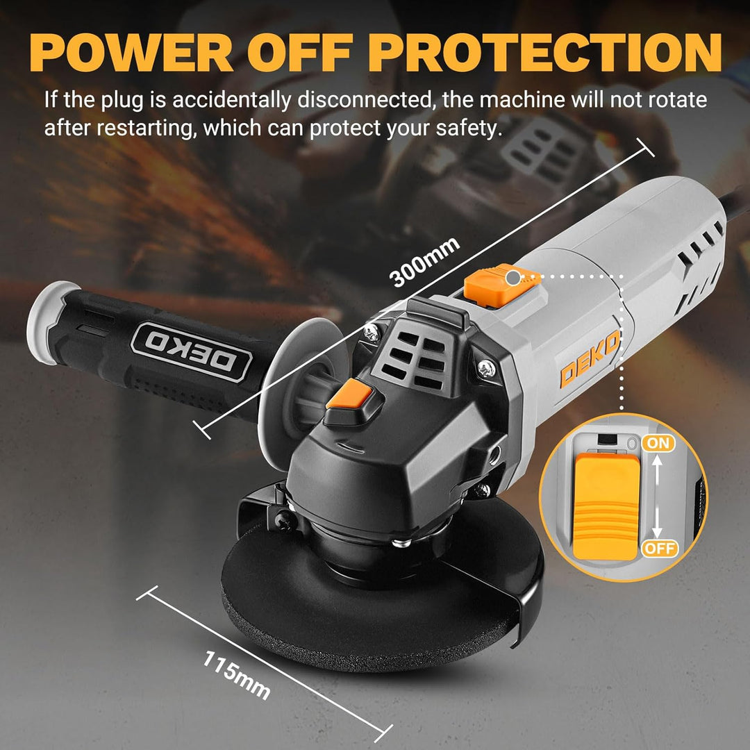 Winkelschleifer: DEKOPRO 115mm 750W Corded Electric Trennschleifer für Schneiden,Polieren und Schlei