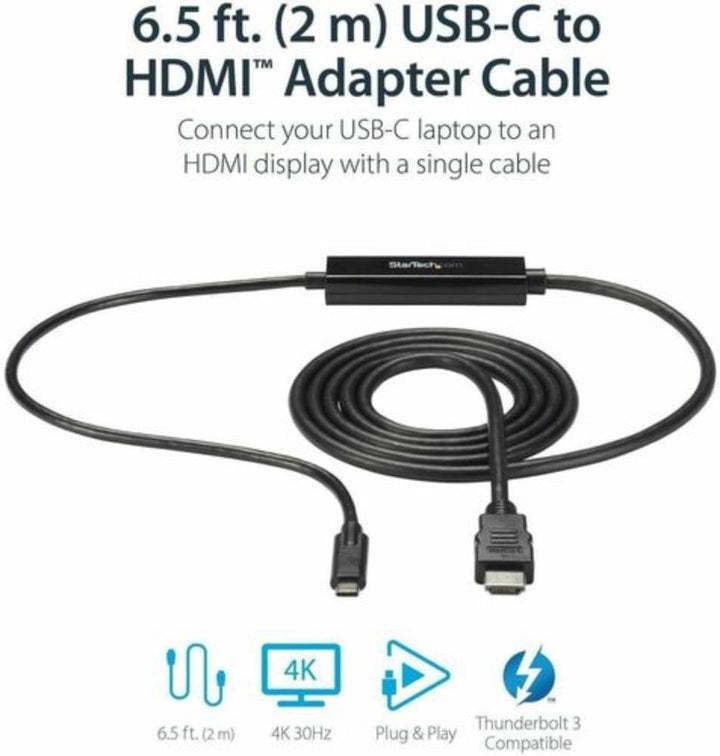 StarTech.com USB-C auf HDMI Adapterkabel - 2m - Thunderbolt 3 kompatibel - USB Type-C zu HDMI Konver