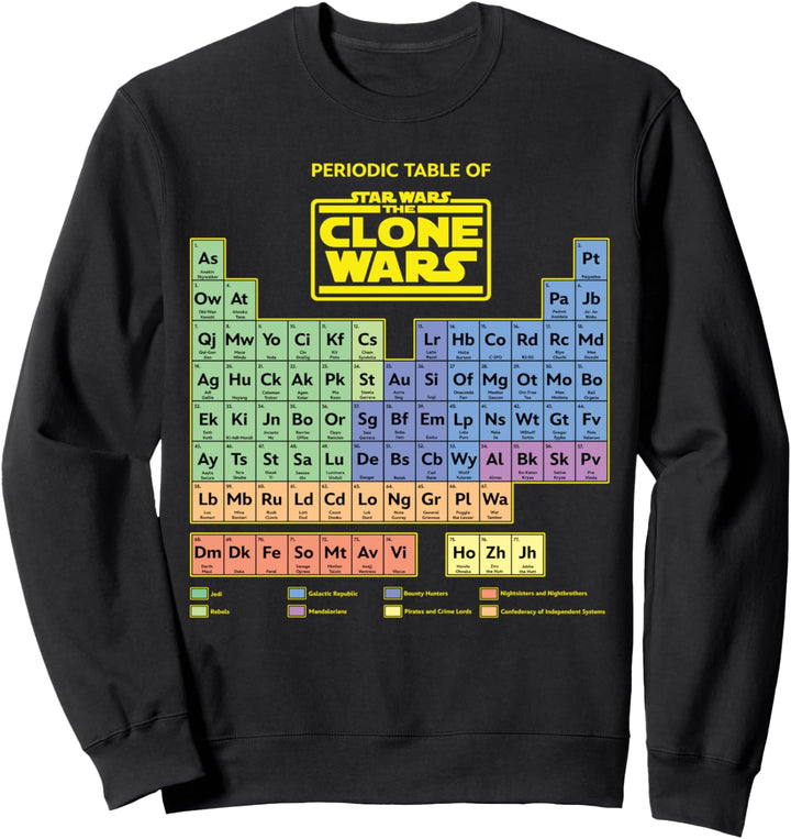 Star Wars Clone Wars Periodic Table Sweatshirt