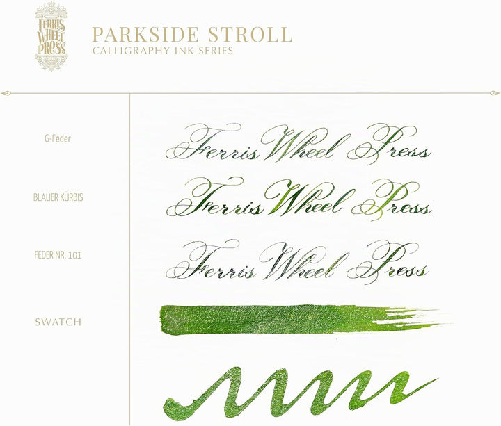 Ferris Wheel Press Calligraphy Ink, Verdant Green, 28ml Verdant Green 28 ml, Verdant Green 28 ml