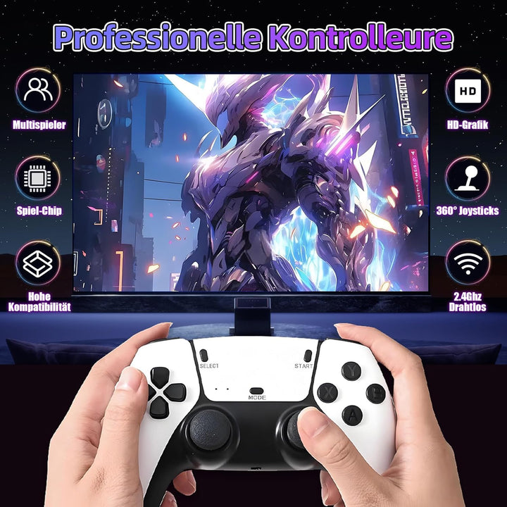 M15 Retro Konsole 4k, Tragbare Video Emulator Spielekonsole, Plug and Play Spiel Stick für TV mit 2