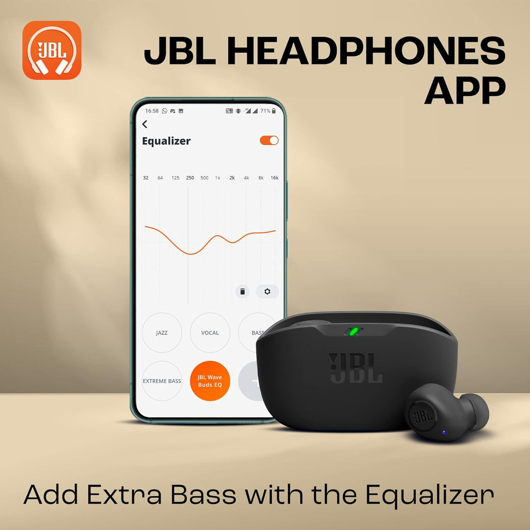 JBL Wave Buds – Kabellose In-Ear Ohrhörer mit IP54 und IPX2 Wasserdichtigkeit – Kraftvoller Bass und