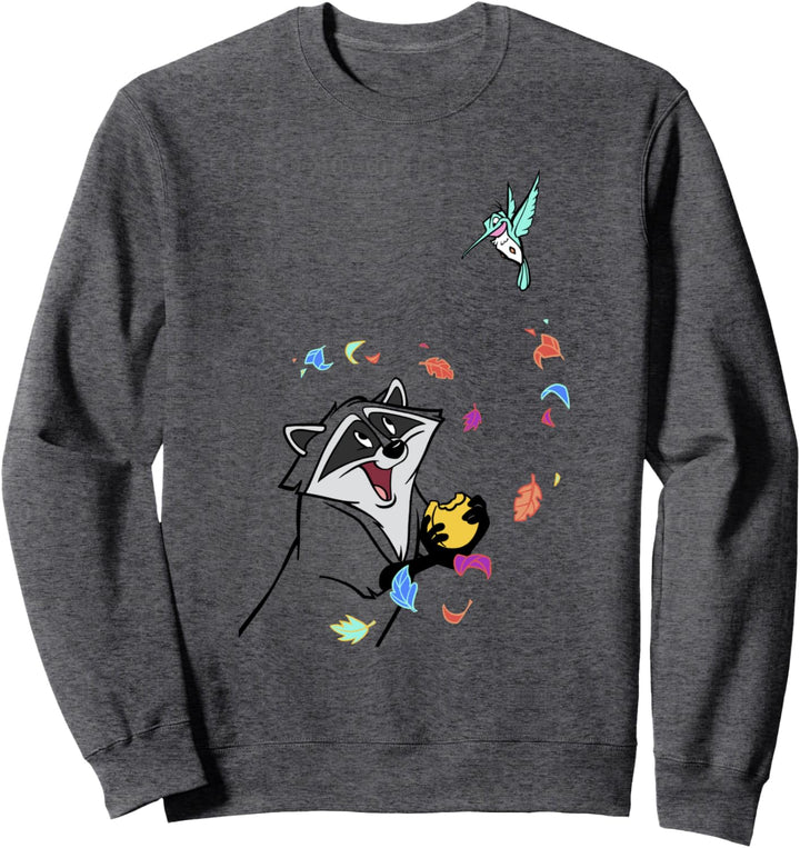 Disney Pocahontas Meeko Flit Colorful Leafs Fall Sweatshirt