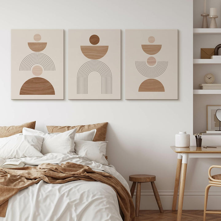Muralo - Wandbilder Set - Leinwand Bilder Set Aufhängefertig - Bilder für Wohnzimmer Schlafzimmer -