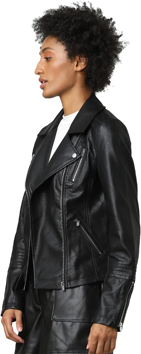ONLY female Kunstlederjacke Kunstleder Kunstlederjacke 42 Schwarz (Black), 42 Schwarz (Black)