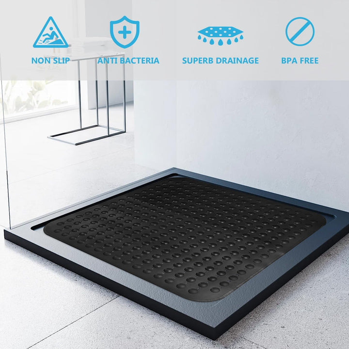 ZOKBOM Duschmatte rutschfest 80x80 cm Gross | Dicke Antirutschmatte Dusche Quadratisch Schimmelresis