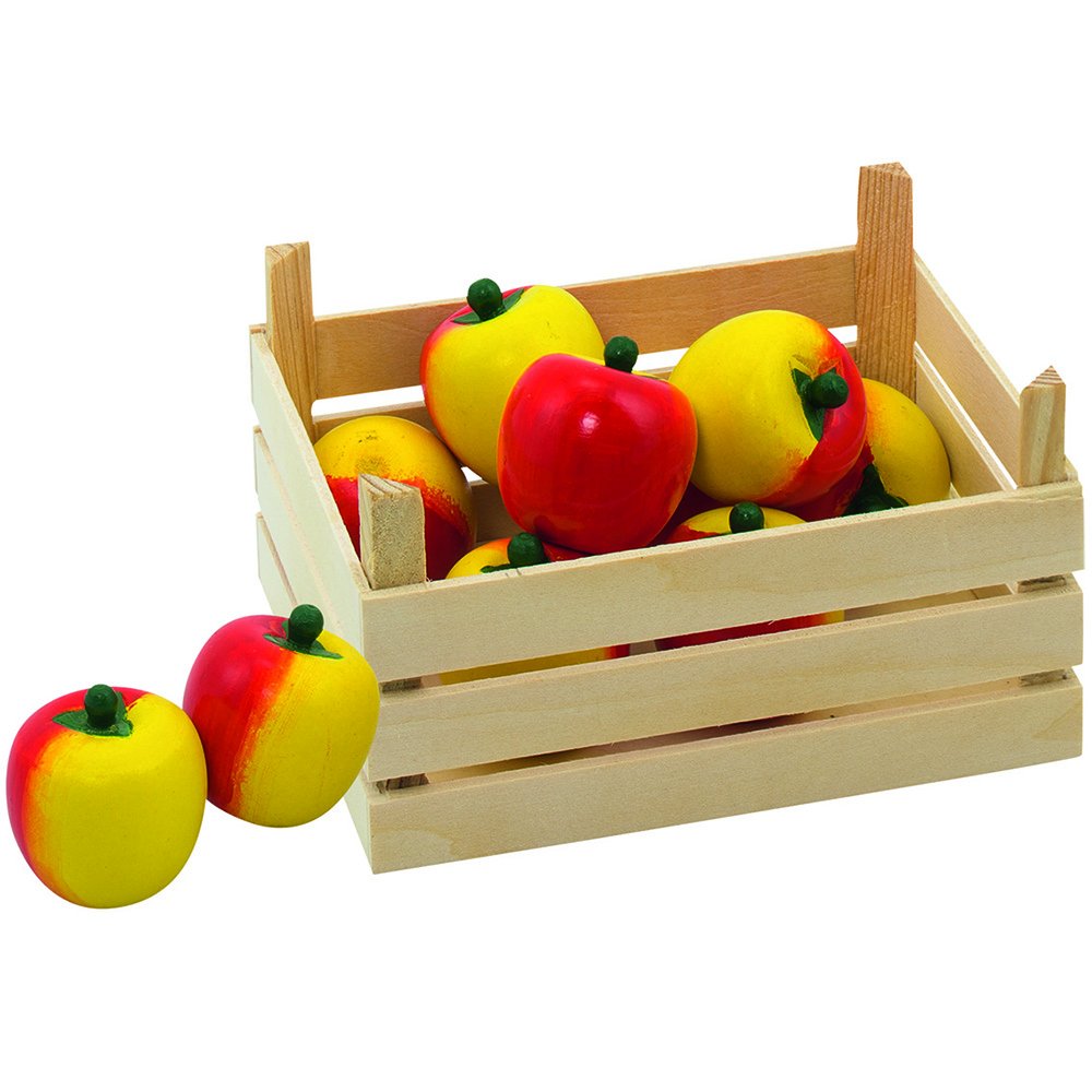 Goki 51665 - Kaufläden und Zubehör - Äpfel, Obstkiste