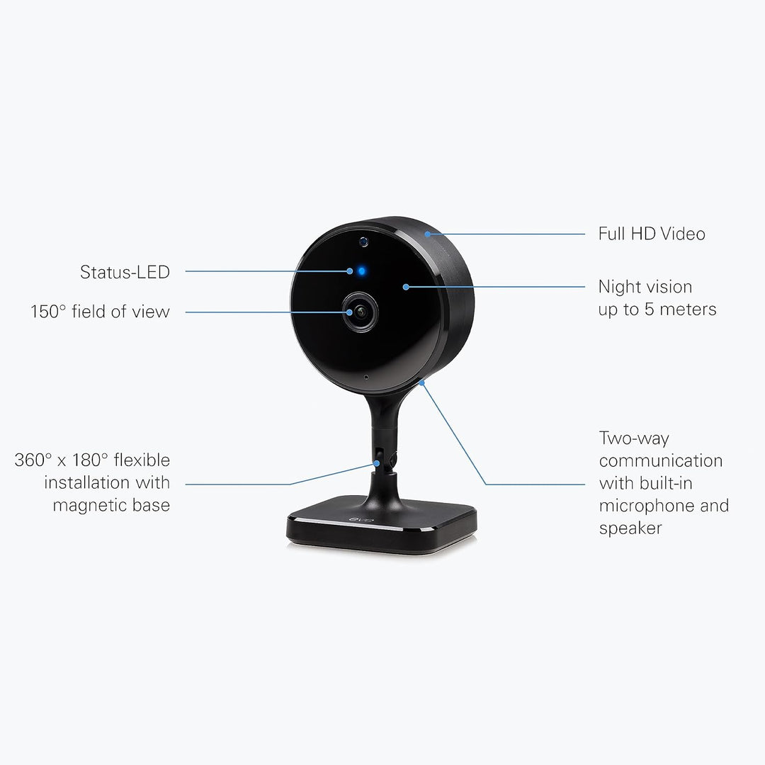 Eve Cam - Smarte Innenkamera, 1080p-Auflösung, WLAN, 100 Prozent Privatsphäre, HomeKit Secure Video,