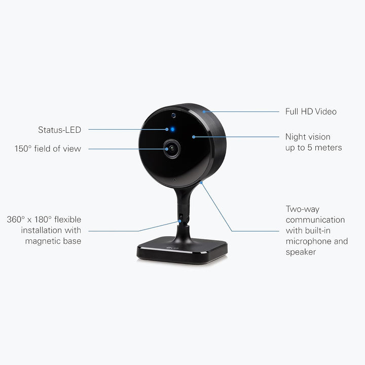 Eve Cam - Smarte Innenkamera, 1080p-Auflösung, WLAN, 100 Prozent Privatsphäre, HomeKit Secure Video,
