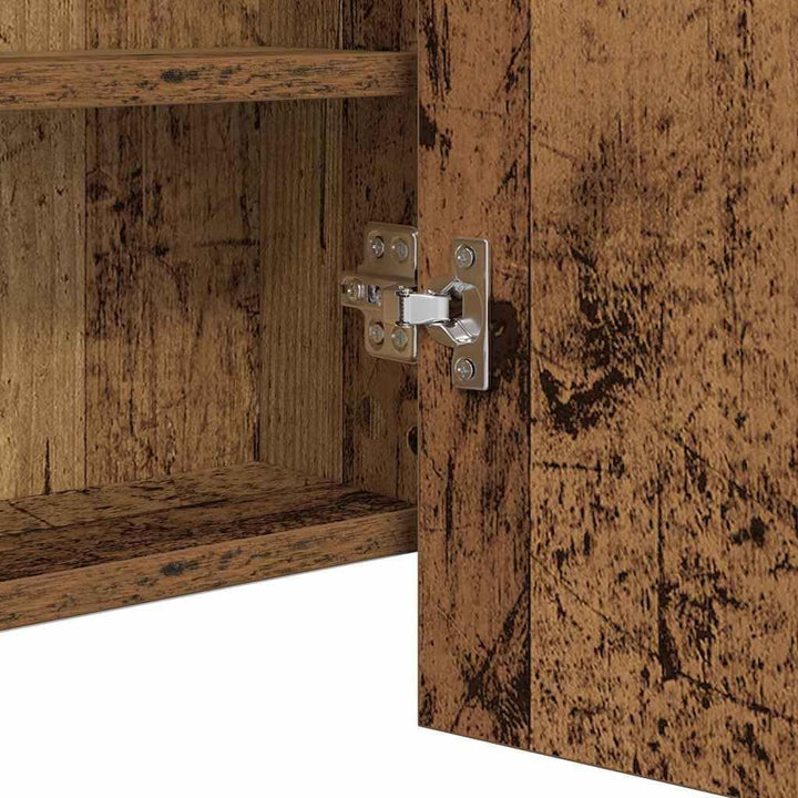 vidaXL LED Spiegelschrank Altes Holz 100x12x45 cm Faserholz Altholz, Altholz