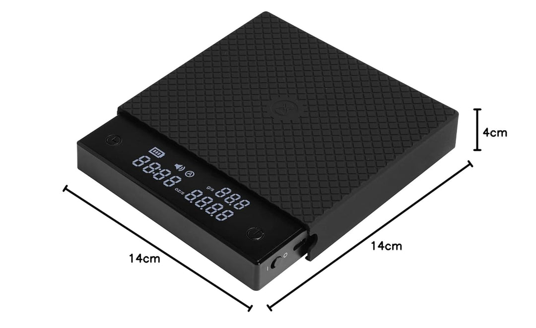 TIMEMORE Digitale Kaffeewaage Black Mirror Basic Pro, Durchflussmessung, Barista-Waage mit Timer, Po