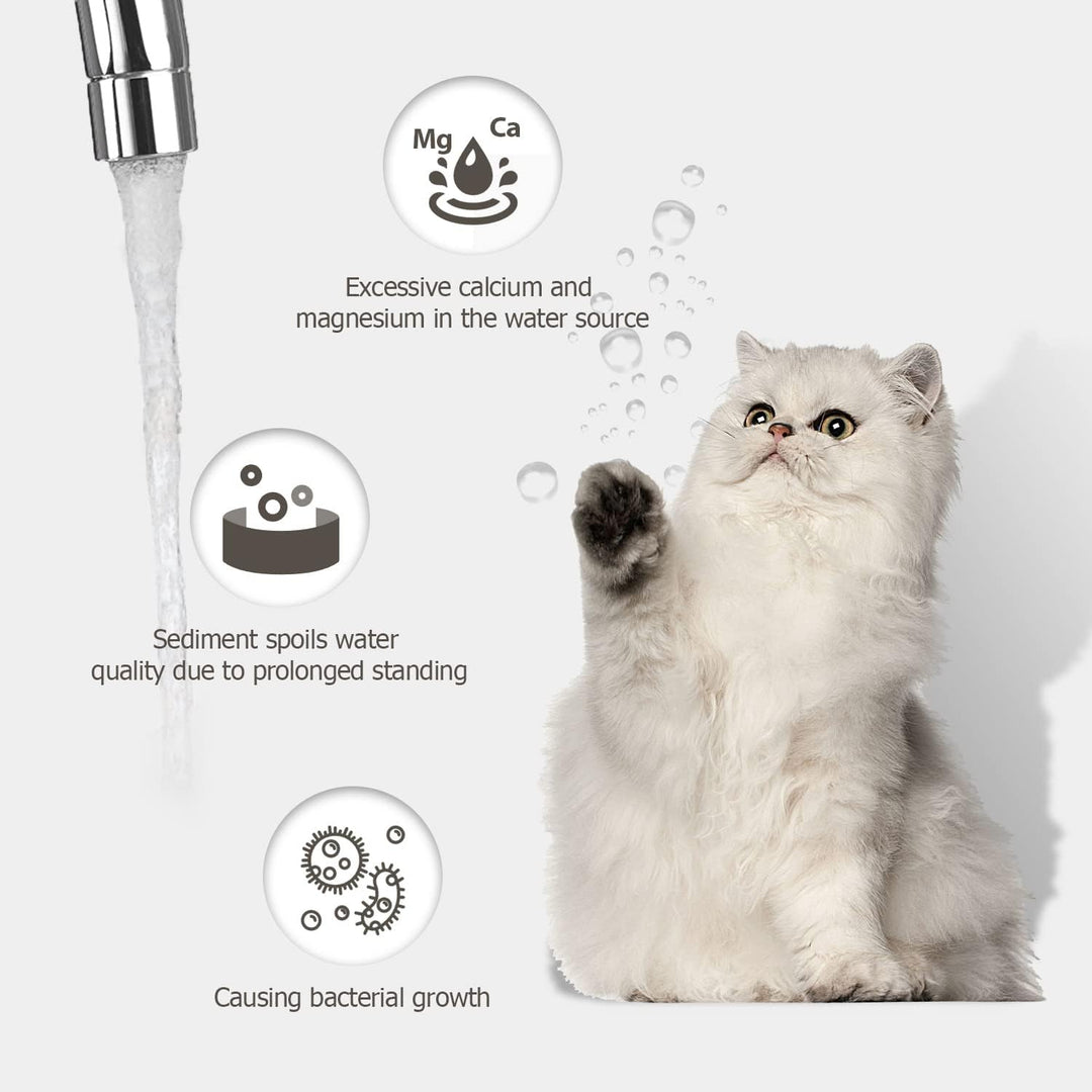 Katzen-Wasserbrunnenfilter, Ersatz- und Vorfilterschwämme für 3,2 L/108 oz automatischen Haustierbru