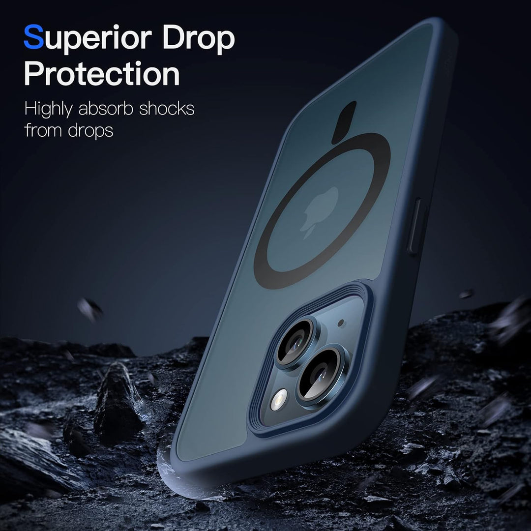 JETech Magnetisch Hülle für iPhone 13 6,1 Zoll Kompatibel mit MagSafe, Durchscheinende Matt Handyhül