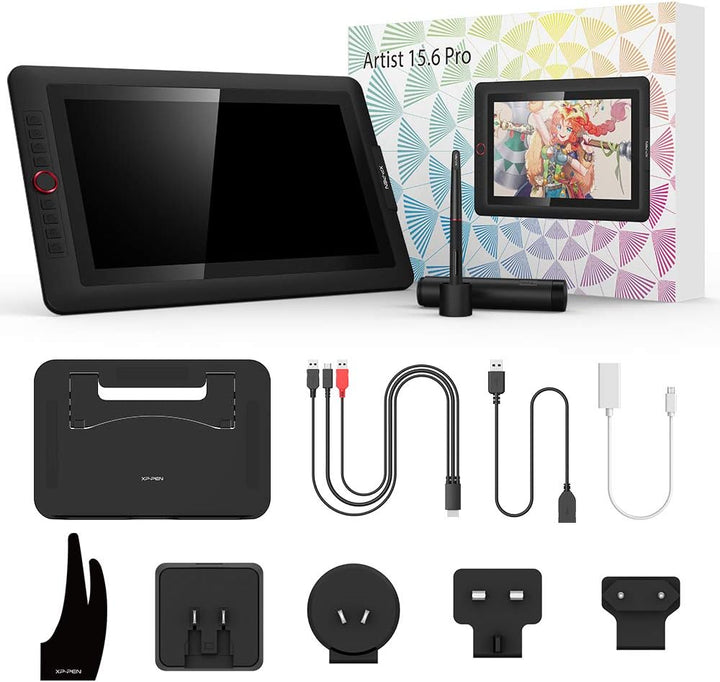 XP-PEN Artist 15.6 Pro Grafiktablett mit HD IPS Pen Display Tilt-Funktion mit Gratissoftware zum Ski