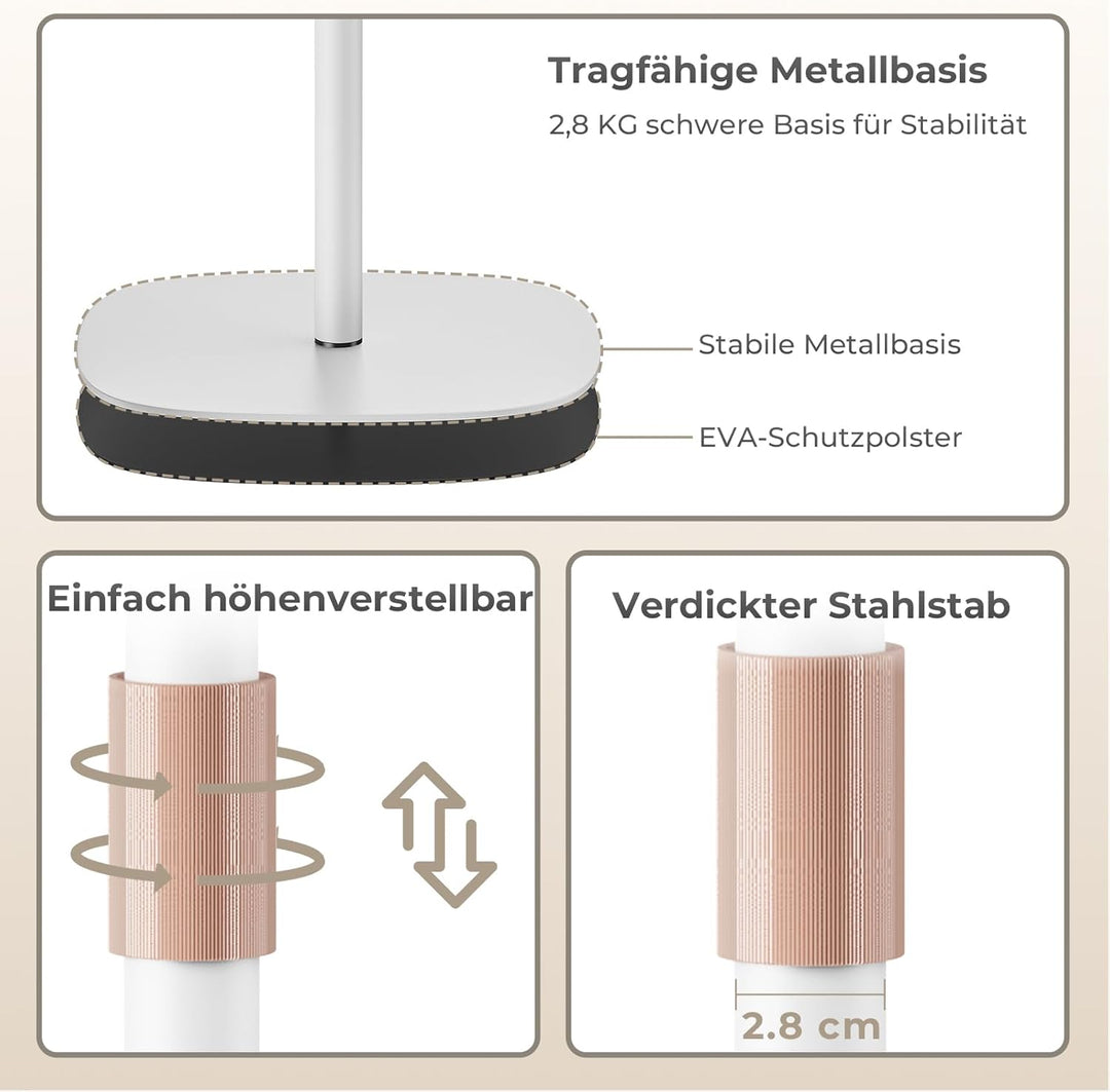 Tragbarer Laptop-Ständer, höhenverstellbarer Beistelltisch für Sofa/Nachtschrank, eleganter Holz-Red