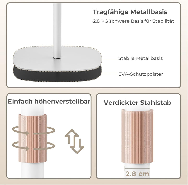 Tragbarer Laptop-Ständer, höhenverstellbarer Beistelltisch für Sofa/Nachtschrank, eleganter Holz-Red