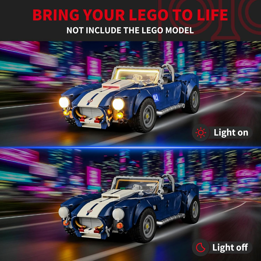 BRIKSMAX Licht für Lego Shelby Cobra 427 S/C 10357 - Compatible with Icons Bausteinen Modell - Ohne