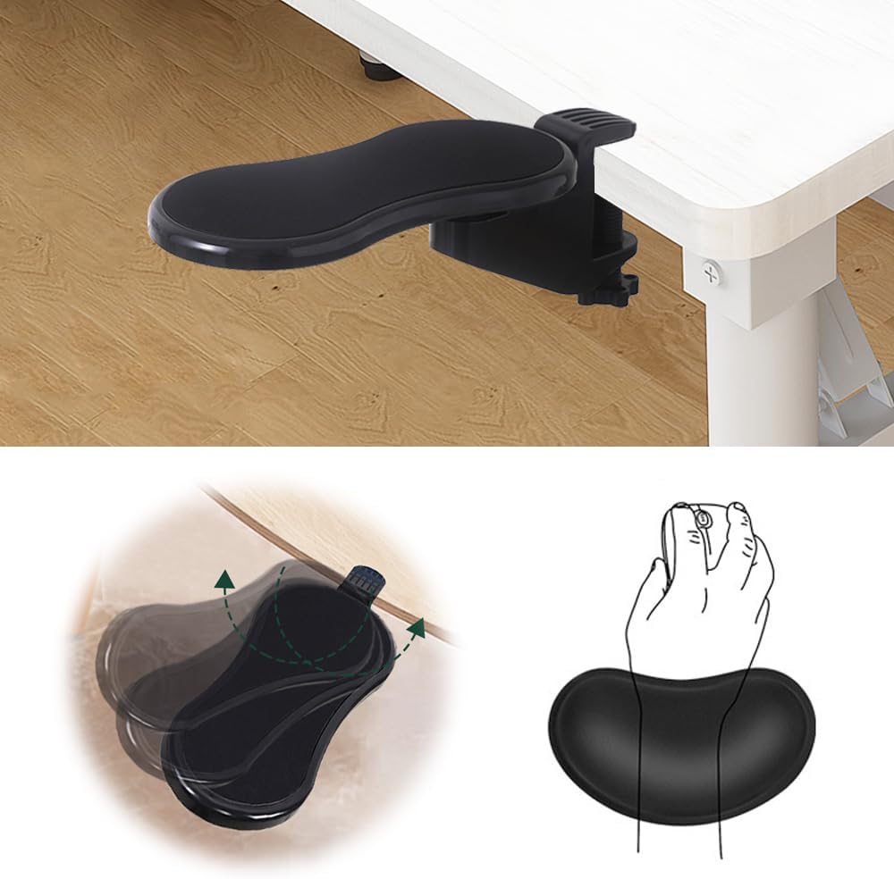 Ergonomische Armlehne Stütze Handgelenkauflage,Einstellbare Computer Schreibtisch Extender,Handballe