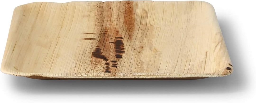 BIOZOYG Einwegteller 25 Stück 18x18cm Palmblatt-Teller - Einweggeschirr kompostierbar - hochwertige