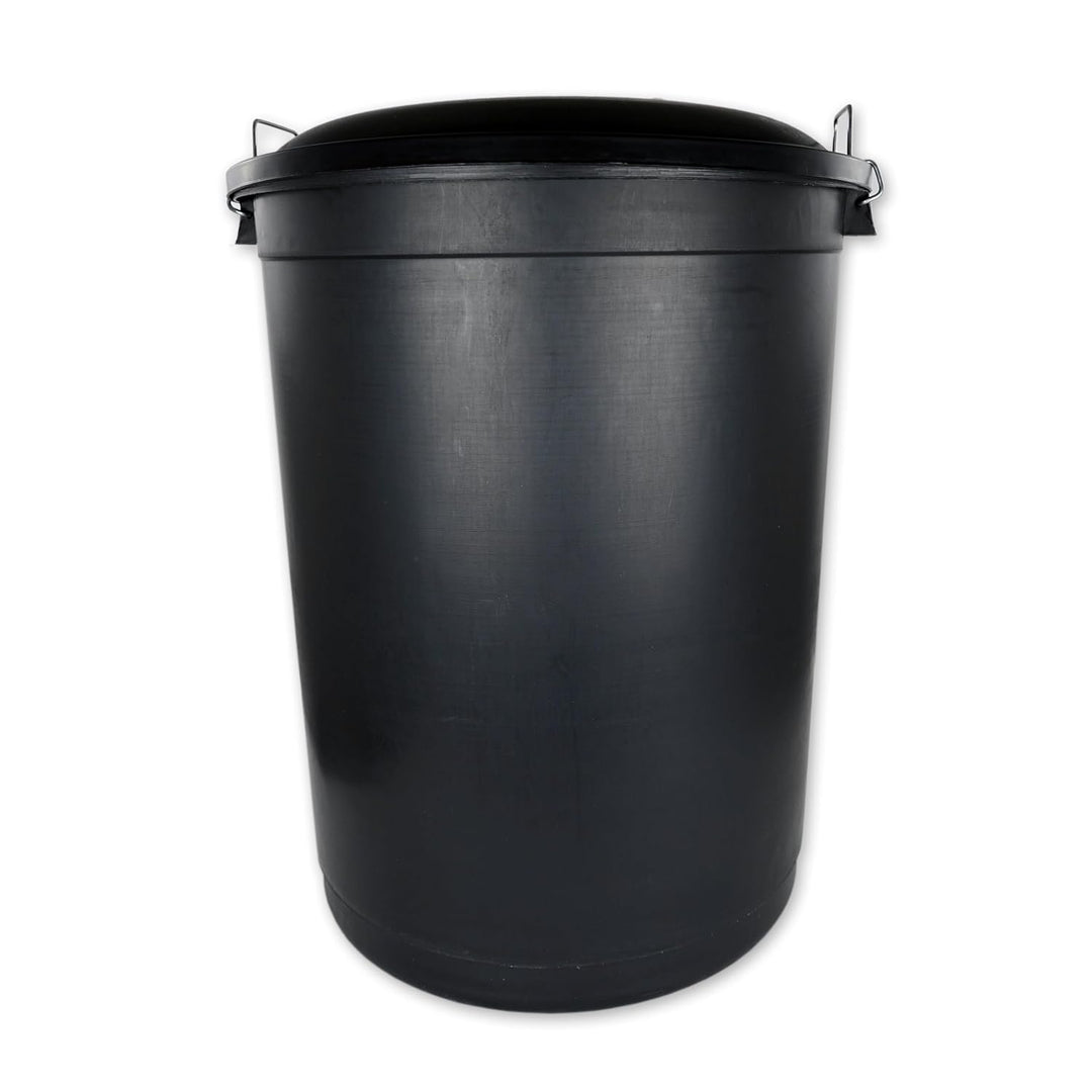 Abfalleimer mit Deckel, 100 Liter, speziell für den Aussenbereich, Schwarz