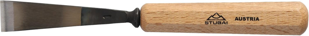 STUBAI Stemmeisen Stechbeitel Serie 52 - Form 1 | Gerades Balleisen 22 mm, mit Holzgriff, für glatte