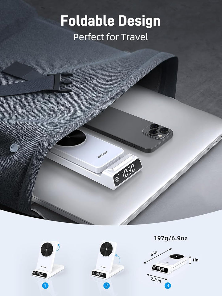 Mag-Safe Ladestation für Apple Watch und iPhone, 3 in 1 Induktive Ladestation ladegerät für iPhone 1