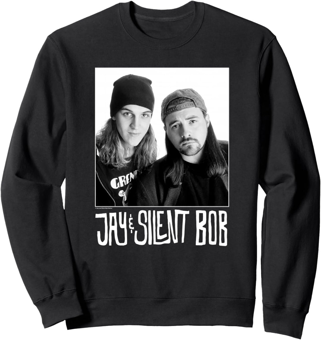Jay & Silent Bob Close Up Black & White Portrait Sweatshirt
