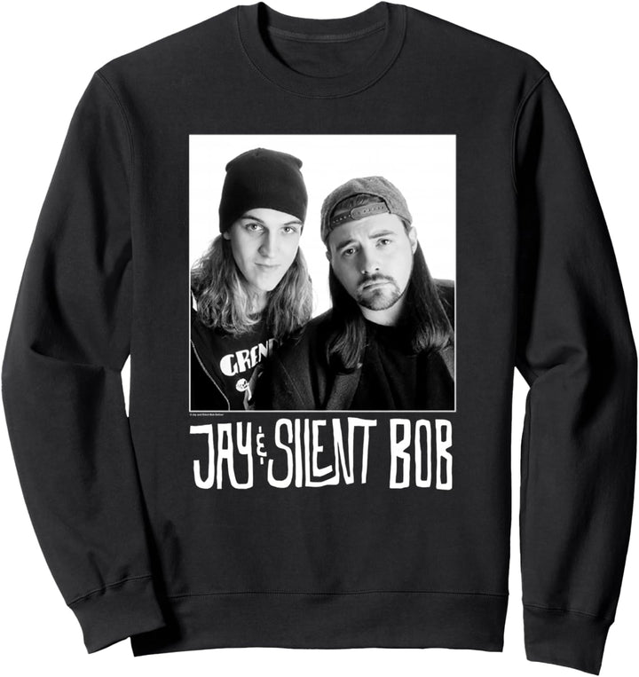 Jay & Silent Bob Close Up Black & White Portrait Sweatshirt