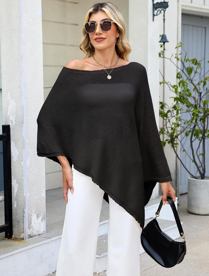 Bsubseach Damen Schulterfreie Häkel Überwurf dünner Poncho Schal transparente Badeanzug Abdeckung Ka