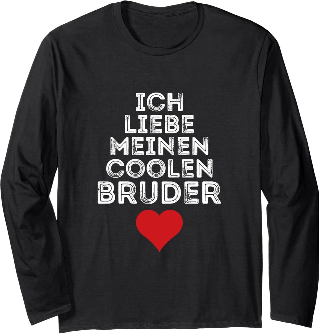Ich liebe meinen coolen Bruder Herz Bro Langarmshirt