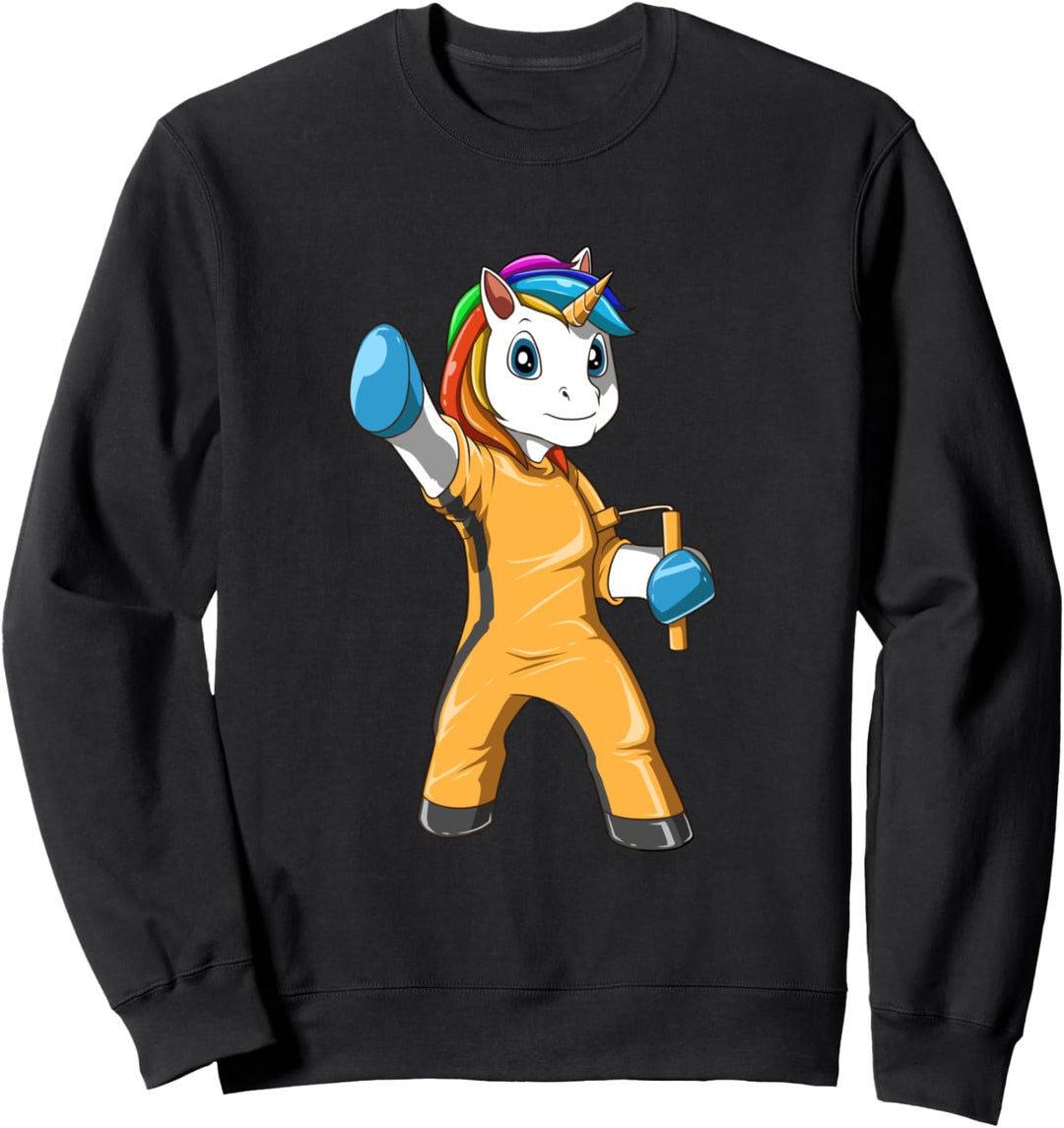 Kung Fu Lustiges Einhorn Chinesische Kampfkunst Sweatshirt