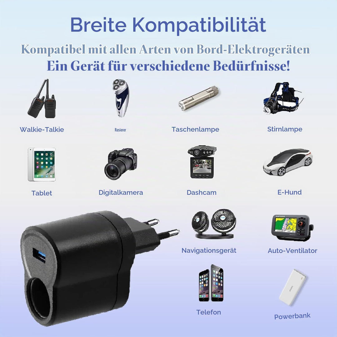 OBEST Adapter Zigarettenanzünder Steckdose KFZ Netzadapter AC auf DC Auto Adapter 240V auf 12V Zigar
