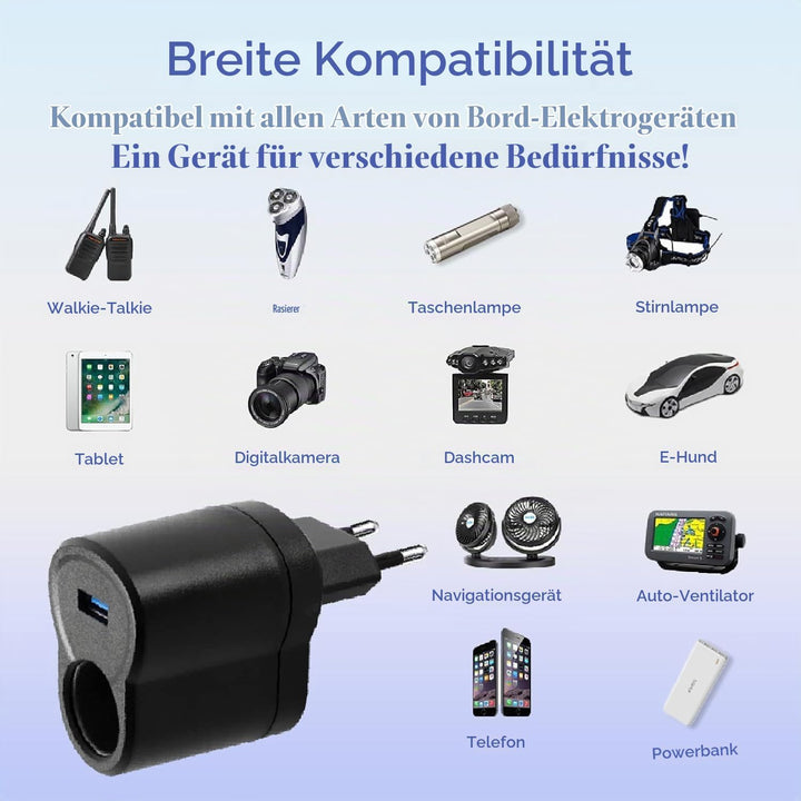 OBEST Adapter Zigarettenanzünder Steckdose KFZ Netzadapter AC auf DC Auto Adapter 240V auf 12V Zigar