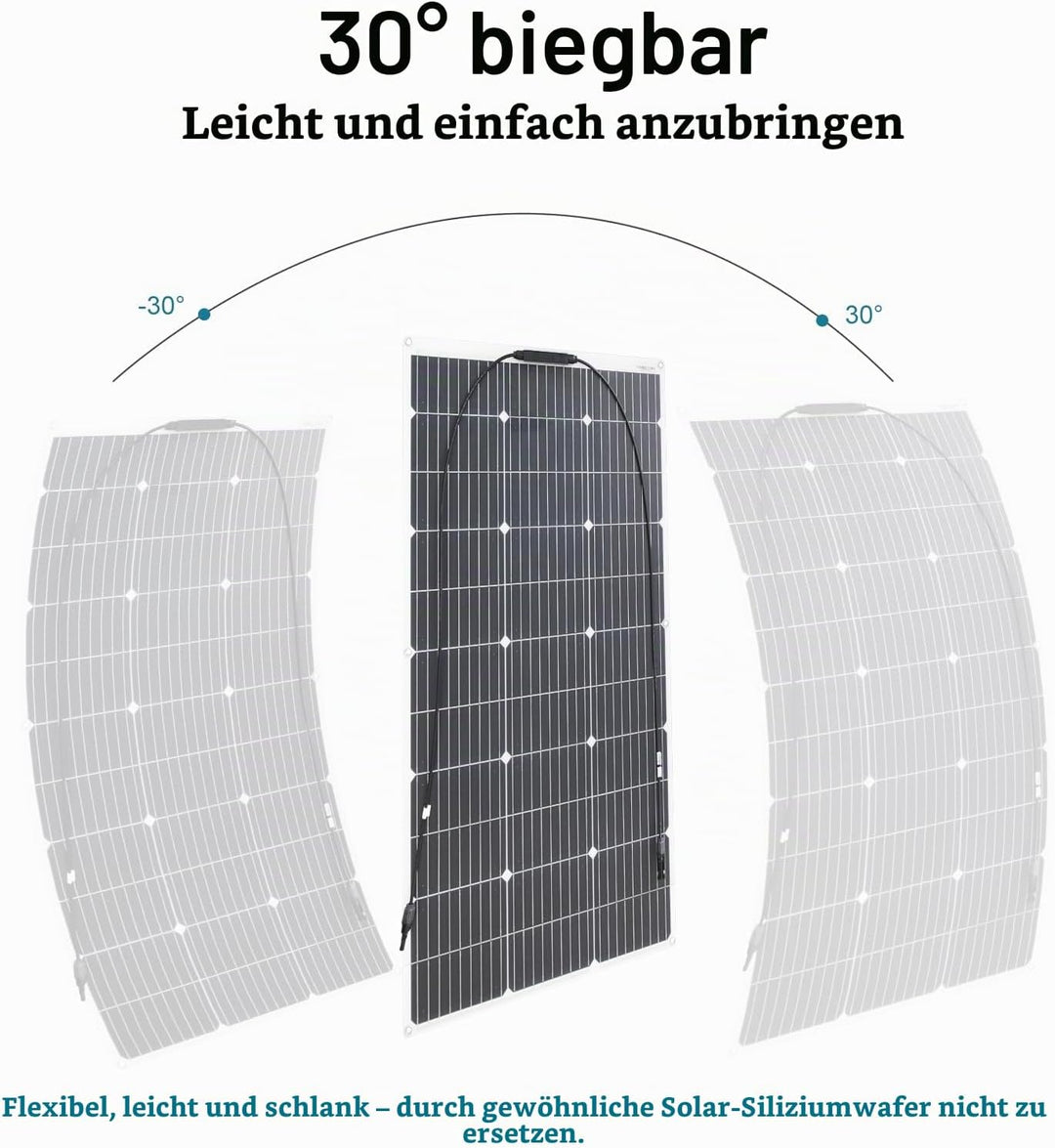 Monokristallines 200W 12V Flexibles Solarpanel Kit Für Outdoor mobile Nutzung 200W Solar Panel Syste
