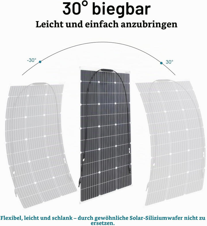 Monokristallines 200W 12V Flexibles Solarpanel Kit Für Outdoor mobile Nutzung 200W Solar Panel Syste