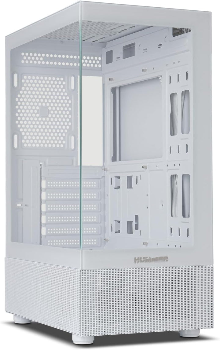 NOX XTREME PRODUCTS Hummer Vision White - Semitower ATX | M-ATX, Seiten- und Frontscheibe aus gehärt