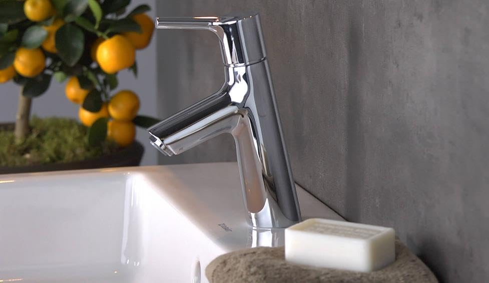 hansgrohe Wasserhahn Talis S (Armatur mit Auslauf Höhe 80mm und Zugstangen-Ablaufgarnitur) Chrom