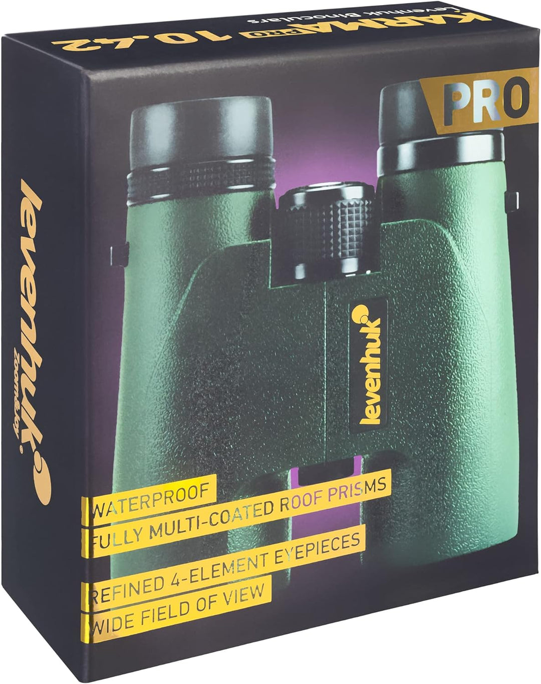 Levenhuk Karma PRO 10x42 Kompaktes Dachkantprismen-Fernglas mit Komplett Wasserdichtem und Beschlagf