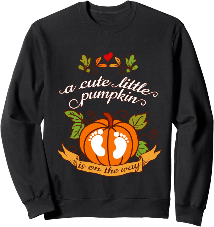Nette Kürbisfrauen-Halloween-Schwangerschaftsankündigung Sweatshirt
