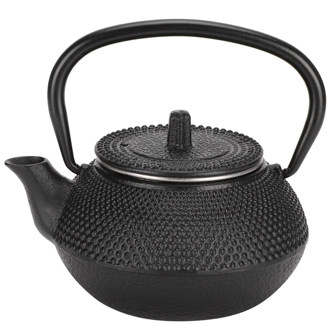 300 Ml Schwarze Gusseiserne Teekanne, Schwarz Teekanne Asiatisch Apanische Teekanne Gusseisen Mit Si
