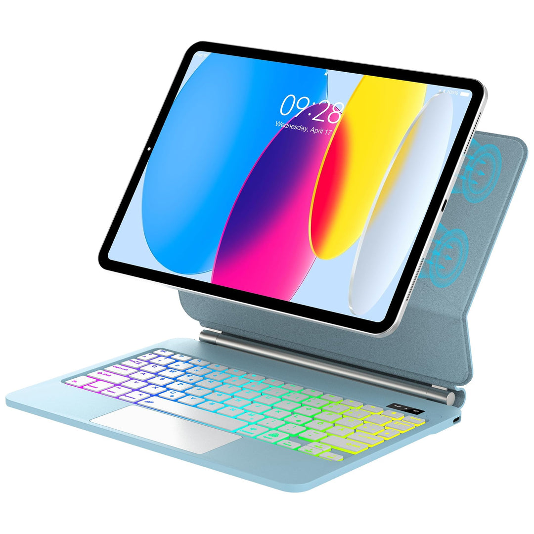 JADEMALL Magic Keyboard Für iPad A16 11/10. Gen mit TP &amp; Beleuchtung QWERTZ | Magic Keyboard für iPa