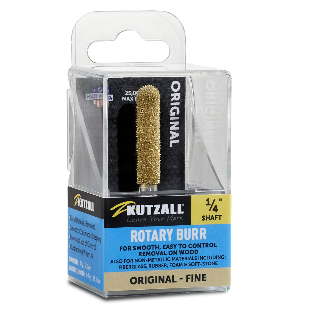 Kutzall Original Kugelkopffräser, ¹/⁴" Schaft, fein - Holzbearbeitungswerkzeug für Bosch, DeWalt, Mi